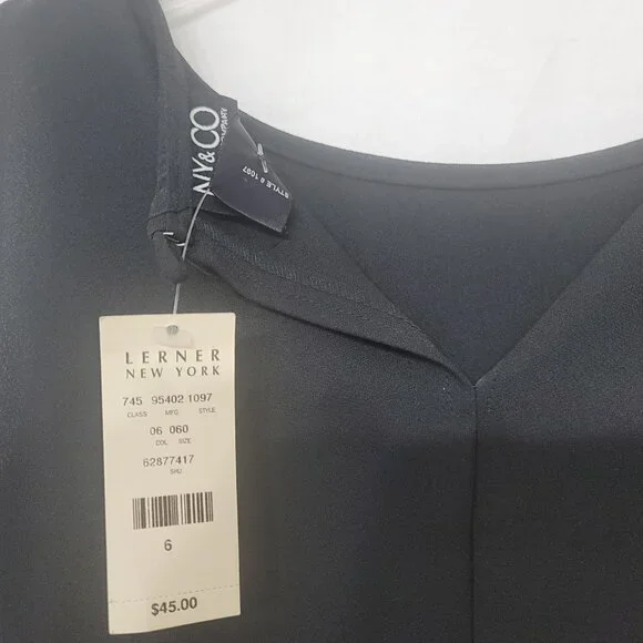 New Black Sleeveless Dress, Women's Size 6 - Picture 3 of 3